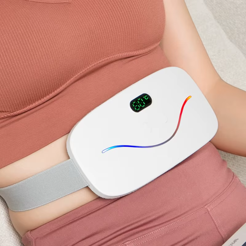 Portable Menstrual Period Pain Relief Massager with Warm Heating Belts Targeted for Body & Waist for Menstrual Cramps