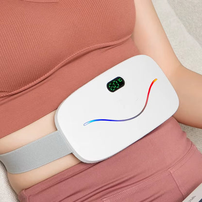 Portable Menstrual Period Pain Relief Massager with Warm Heating Belts Targeted for Body & Waist for Menstrual Cramps